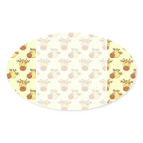 Cute Giraffe Pattern. Cartoon Animals. Stickers