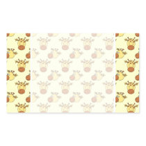 Cute Giraffe Pattern. Cartoon Animals. Rectangle Stickers