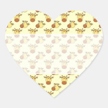 Cute Giraffe Pattern. Cartoon Animals. Sticker