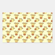 Cute Giraffe Pattern. Cartoon Animals. Sticker