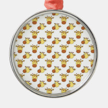 Cute Giraffe Pattern. Christmas Tree Ornament