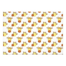 Cute Giraffe Pattern. Custom Invites