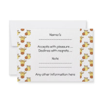 Cute Giraffe Pattern. Personalized Invite