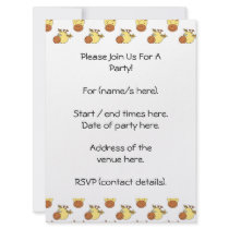 Cute Giraffe Pattern. Custom Invite