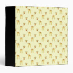 Cute Giraffe Pattern on Yellow. Binders