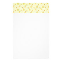 Cute Giraffe Pattern on Yellow. Custom Stationery