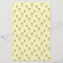 Cute Giraffe Pattern on Yellow. Flyer