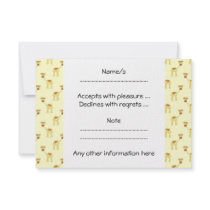 Cute Giraffe Pattern on Yellow. Announcement