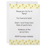 Cute Giraffe Pattern on Yellow. Invites