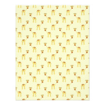 Cute Giraffe Pattern on Yellow. Invitation