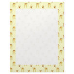 Cute Giraffe Pattern on Yellow. Personalized Letterhead