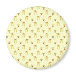 Cute Giraffe Pattern on Yellow. Fridge Magnets