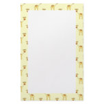 Cute Giraffe Pattern on Yellow. Custom Stationery