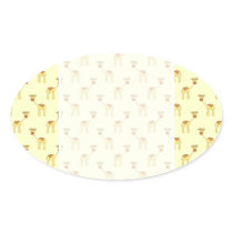 Cute Giraffe Pattern on Yellow. Sticker