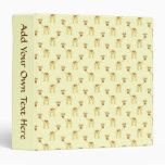 Cute Giraffe Pattern on Yellow. Vinyl Binder