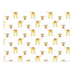 Cute Giraffe Pattern. Post Card