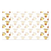 Cute Giraffe Pattern. Rectangle Stickers
