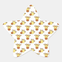 Cute Giraffe Pattern. Sticker