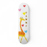 Cute Giraffe Skateboard