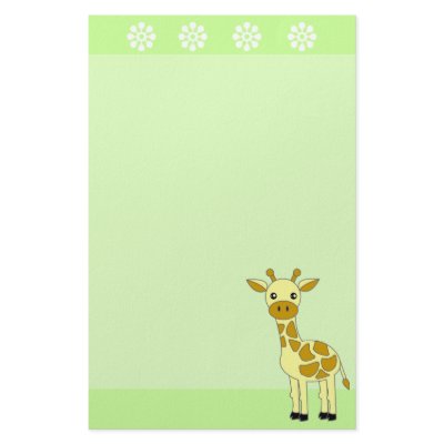 Cute Giraffe Stationery by JKLDesigns