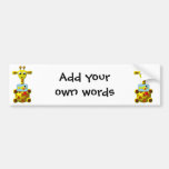 Cute Giraffe with Goldfish Bumper Stickers