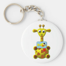 Cute Giraffe with Goldfish Keychains