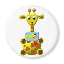 Cute Giraffe with Goldfish