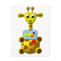Cute Giraffe with Goldfish