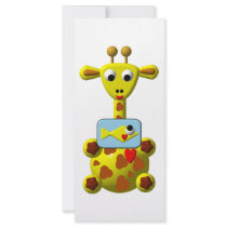 Cute Giraffe with Goldfish