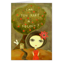 Cute Girl - Can You Keep A Secret? Card