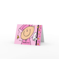 Cute Girl Grad Custom Greeting Card