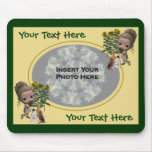 Cute Girl Puppies Add Photo Template Mousepad