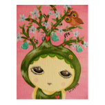 Cute Girl - She Grows A Tree Post Cards