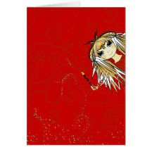 Cute Girl Valentine Greeting Card