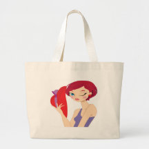 Cute girl winking tote bag