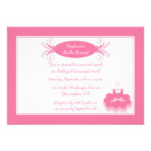 Cute girl's ballerina dance recital invitation