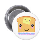 cute girls Butter and Toast anime kawaii button