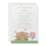 Cute girl's flying fairy birthday party invitation