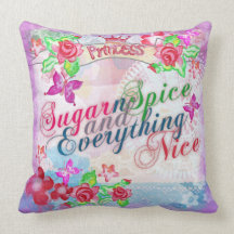 Cute girls Sugar n Spice pillow