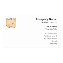 Cute Girly Mouse. Business Card Template