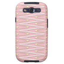 Cute Girly Pink and Yellow Zigzag Pattern Galaxy SIII Covers