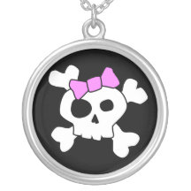 Cute Girly Skull Necklace