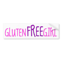 Cute Gluten Free Girl Bumper Stickers
