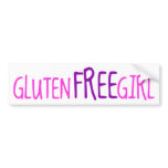 Cute Gluten Free Girl bumper stickers