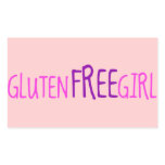 Cute Gluten Free Girl Rectangular Stickers