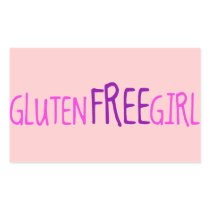 Cute Gluten Free Girl Rectangular Stickers