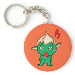 Cute goblin with a flower on his head keychains