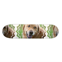 Cute Golden Retriever Skateboard