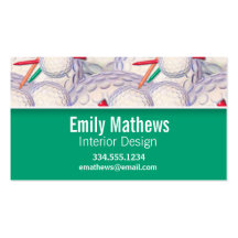 Cute Golf Balls & Tees Pattern Business Card