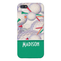 Cute Golf Balls & Tees Pattern Covers For iPhone 5
